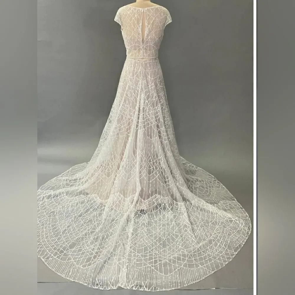 Evie Young Lyric Wedding Dress size 8, Brand NEW, 2 Piece Ivory/Latte - Picture 6 of 12